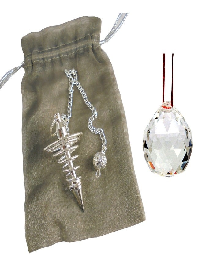 eshoppee dowsing Pendulum for Reiki Aura and vastu feng Shui with Crystal Ball Set of 2 pcs (Copper 1) - Image 1